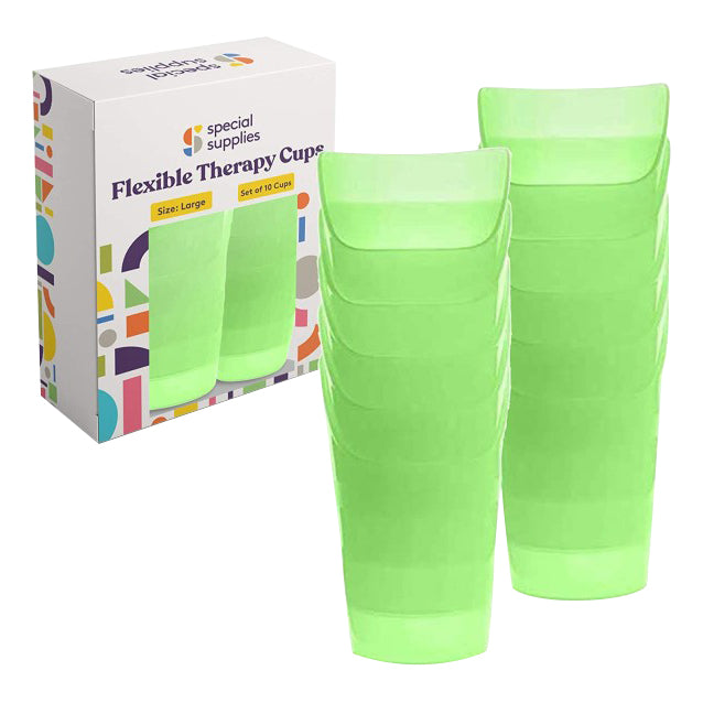 Pack of 10 Large Flexible Drinking Cups with Nose Mold Cutout