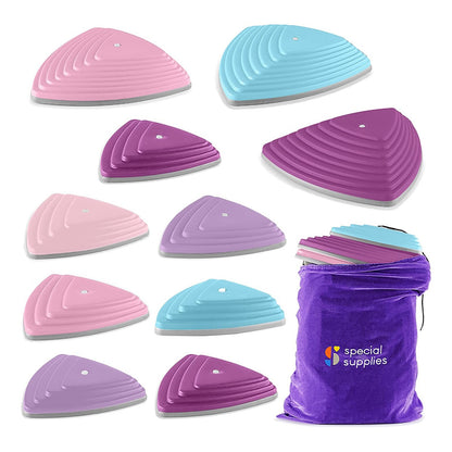 Stepping Balance Stones for Kids in Unicorn Colors by Special Supplies - 10 Piece Set