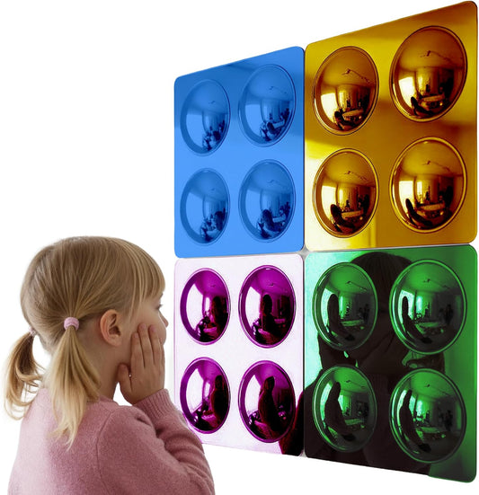 Special Supplies Sensory Bubble Wall Mirror - Interactive Colorful Acrylic Mirrors for Wall Decoration and Sensory Toys for Kids Classroom or Home - Room Decor -Visual, Tactile Stimulation - (4)