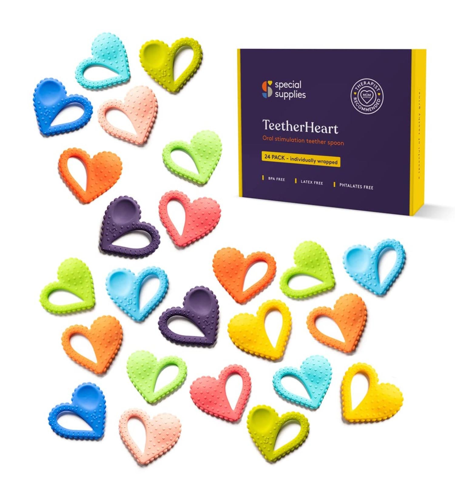 Teether-Heart Spoon - Value Pack - 24 Pieces