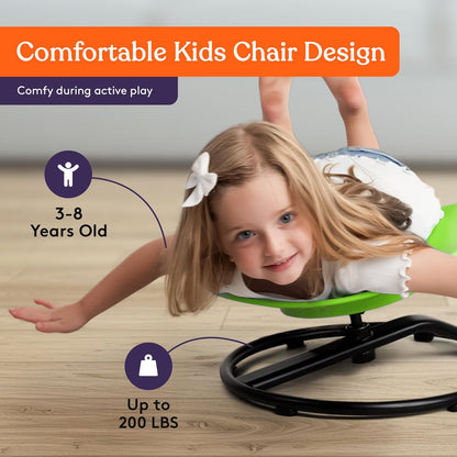 Special Supplies Smile Spinning Chair for Kids- Versatile Kids Sit and Spin Sensory Chair for Training Body Coordination for Playroom, Bedroom, or Nursery