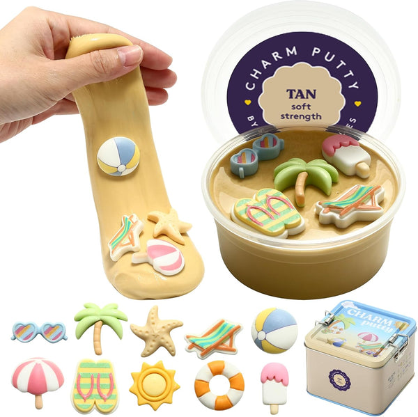 Sensory Therapy Putty for Kids/Adults with 10 Charms, Hand Exercise, 5 ...
