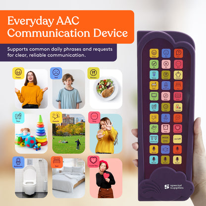 Talker Buddy AAC Communication Device for Non-Verbal Kids & Adults – Speech Therapy Aid, Recordable Talking Device, Portable AAC Device for Special Needs, Hospital, Home, School