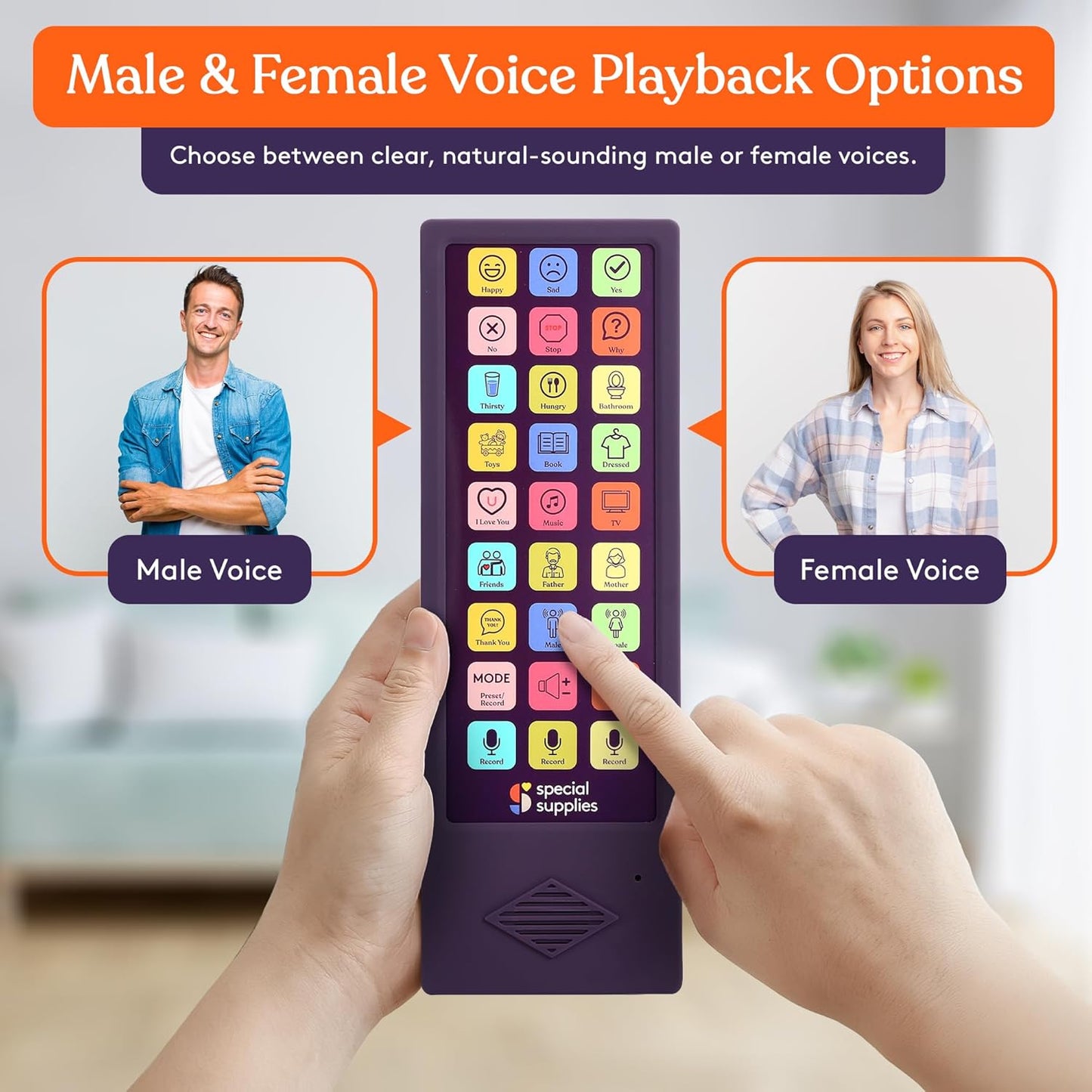 Talker Buddy AAC Communication Device for Non-Verbal Kids & Adults – Speech Therapy Aid, Recordable Talking Device, Portable AAC Device for Special Needs, Hospital, Home, School