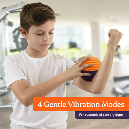 Special Supplies Sensory Massage Ball - Orange & Purple - 4 Vibration Modes, Tactile Stimulation, Stress Relief, Therapy & Sensory Tool for Kids and Adults