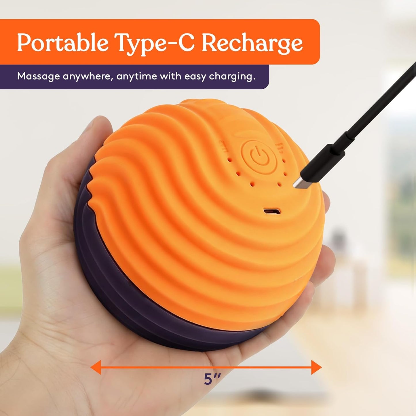 Special Supplies Sensory Massage Ball - Orange & Purple - 4 Vibration Modes, Tactile Stimulation, Stress Relief, Therapy & Sensory Tool for Kids and Adults