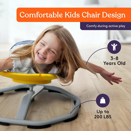 Special Supplies Sensory Spin Chair for Kids - Comfortable - Versatile Floor Chair for Playroom, Bedroom, or Nursery - Red