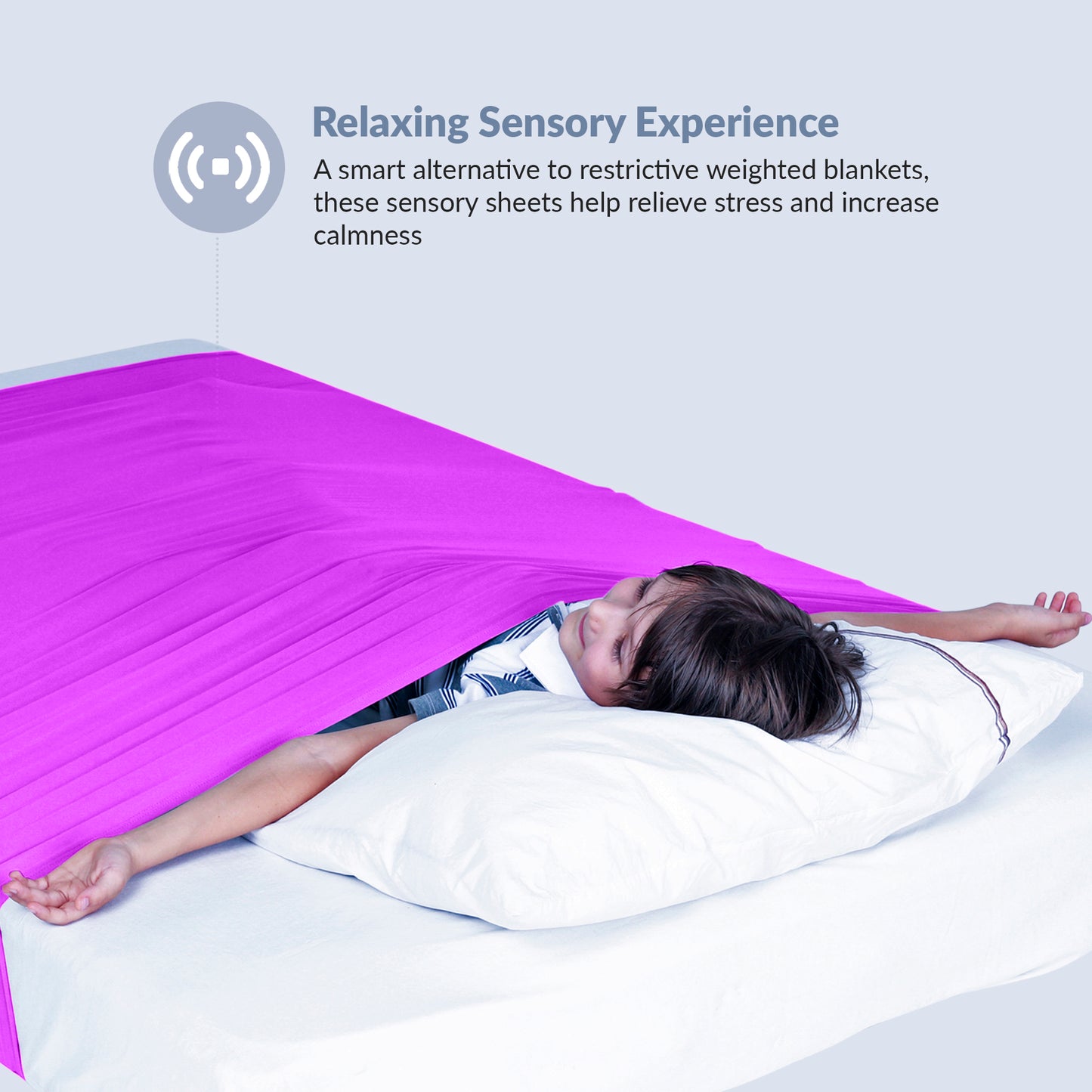 Sensory Bed Sheet for Kids Compression Alternative to Weighted Blankets - Purple