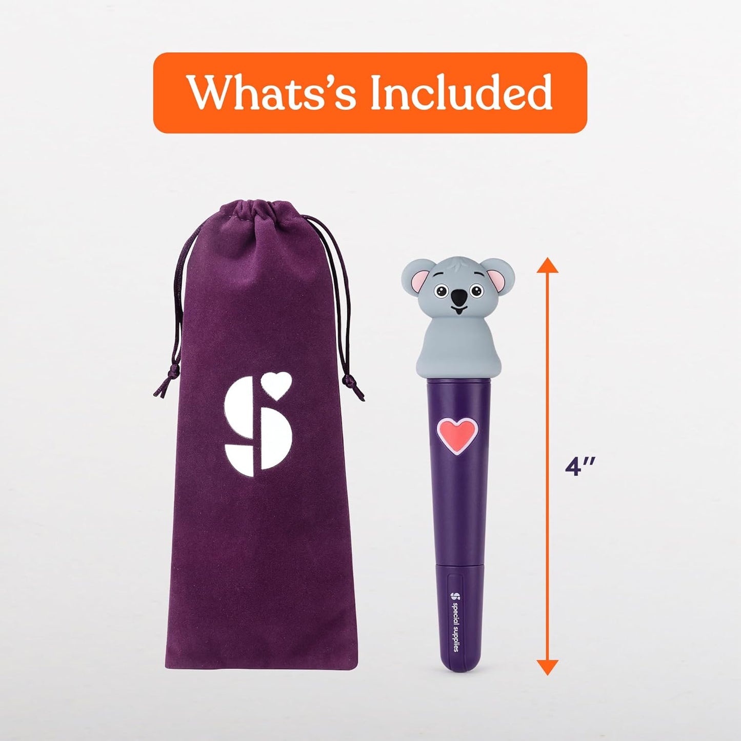 Special Supplies Buzz Pal Oral Motor Stimulation Kit with Soft Textured Interchangeable Head, Calm Sensory Needs, Support Speech and Self Feeding, Gentle Vibrations