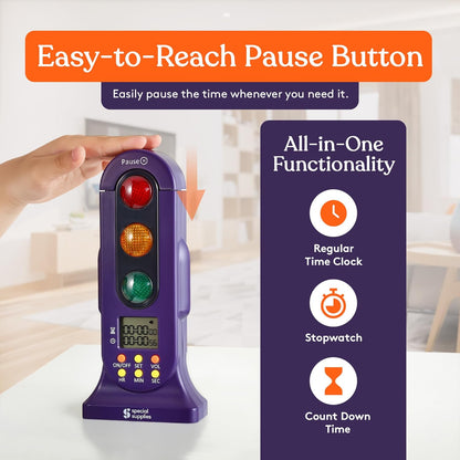 Special Supplies Stoplight Timer - Countdown - Use for Sensory Rooms, Schools, and Bedrooms
