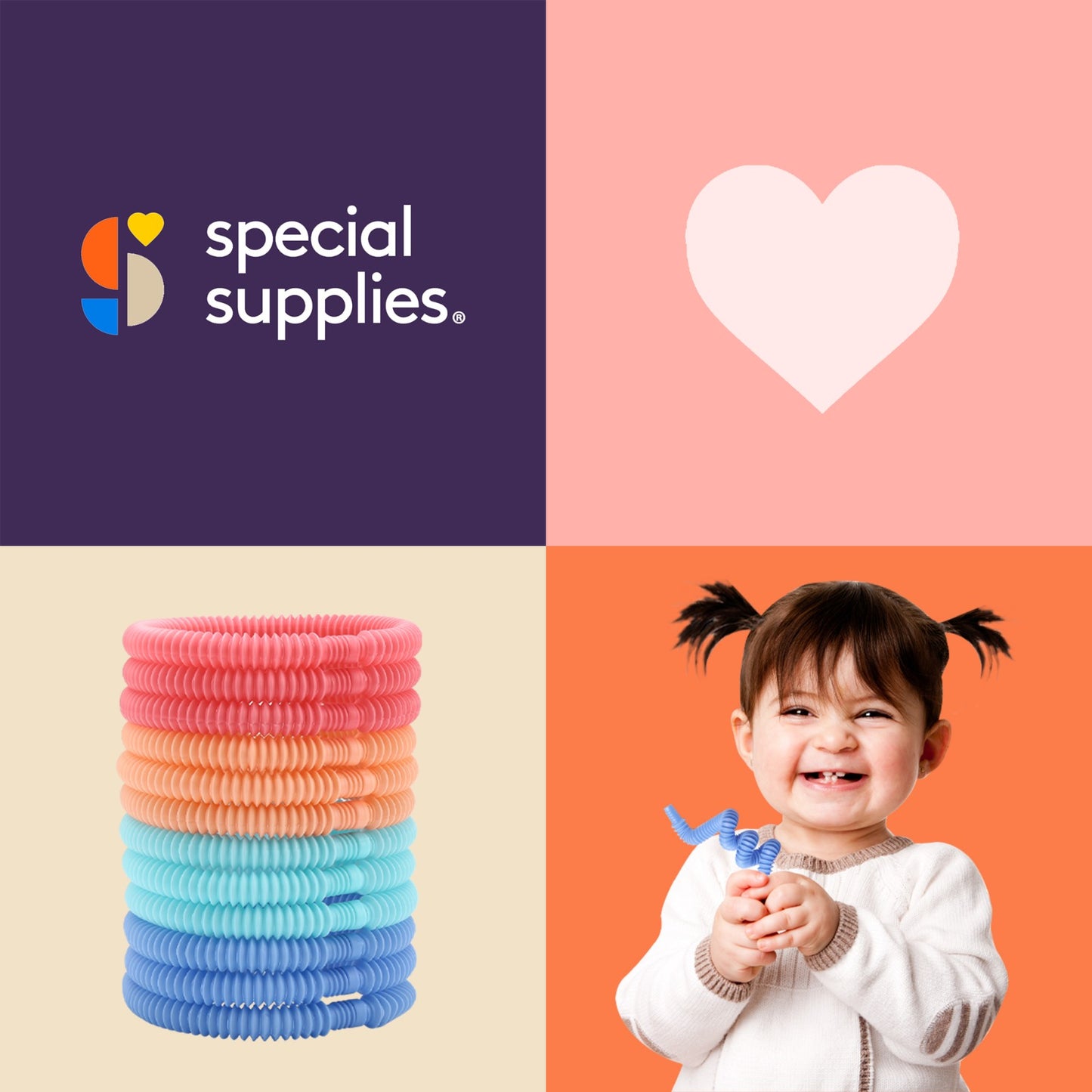 Special Supplies 12-Pack MINI Fun Pull and Pop Tubes for Kids Stretch, Bend, Build, and Connect Toy, Provide Tactile and Auditory Sensory Play, Colorful, Heavy-Duty Plastic (Pastel)