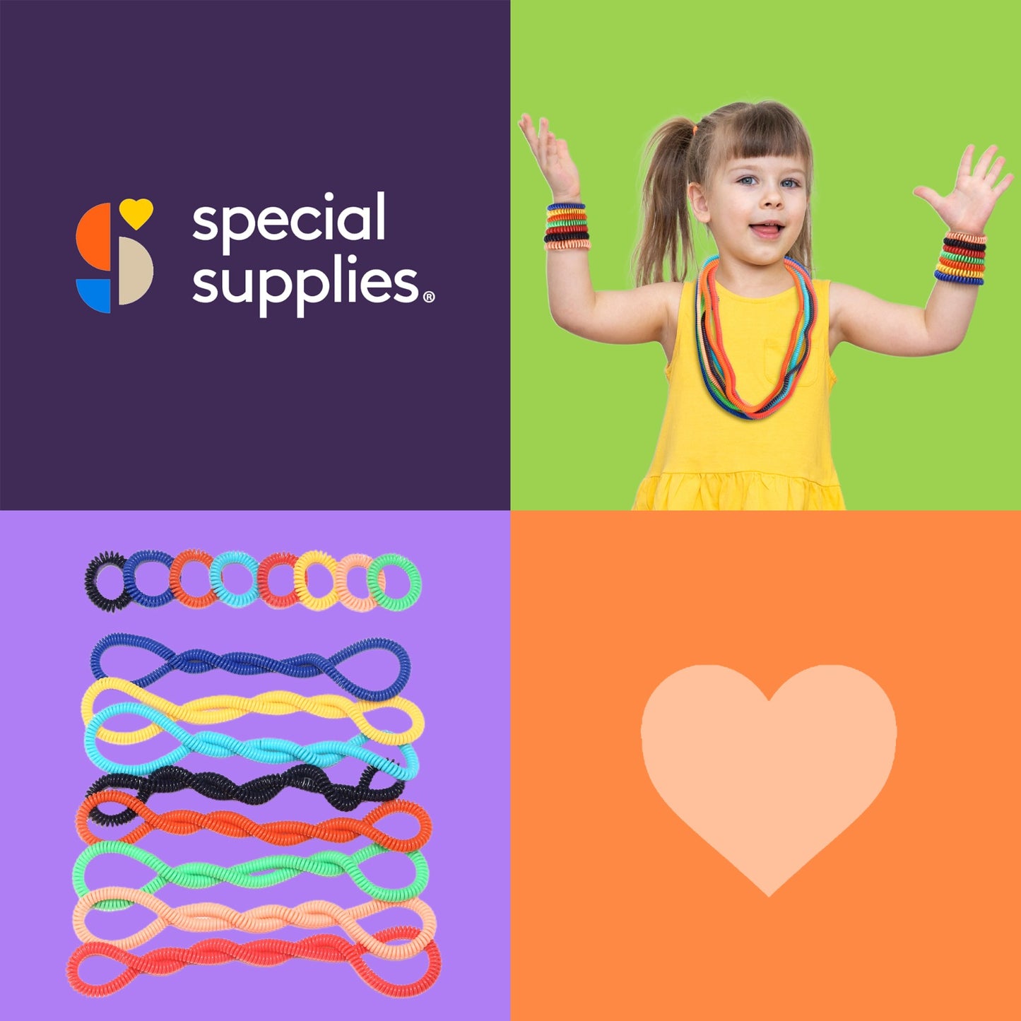 Special Supplies Chewy Jewelry Sensory Necklaces and Bracelets, 16 Pack, Soft and Flexible Silicone, Interactive Stress and Anxiety Relief for Kids, Supports ADD, ADHD, Autism