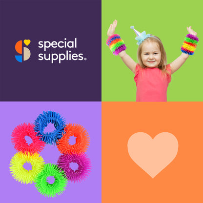 Squishy Fuzzy Band Bracelets (6 Pack)