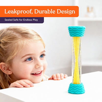 Special Supplies Liquid Motion Bubbler Toy Cool Tubes 6-Pack Colorful Hourglass Timer with Droplet Movement, Bedroom, Sensory Play, Cool Home or School, with Silicone Textured Covers