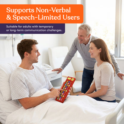 Medical Talker Buddy AAC Communication Device for Non-Verbal Patients, Kids & Adults – Hospital Bedside Speech Therapy Aid, Recordable Talking Device, Portable AAC for Medical, Clinical, Home & School Use