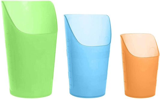 Flexible Drinking Cups with Nose Mold Cutout for Physical Therapy, Recovery, and Rehabilitation, BPA-Free Drink Tumblers, Kids and Adults