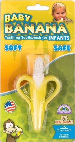 BABY BANANA Brush Training Toothbrush Teether Yellow