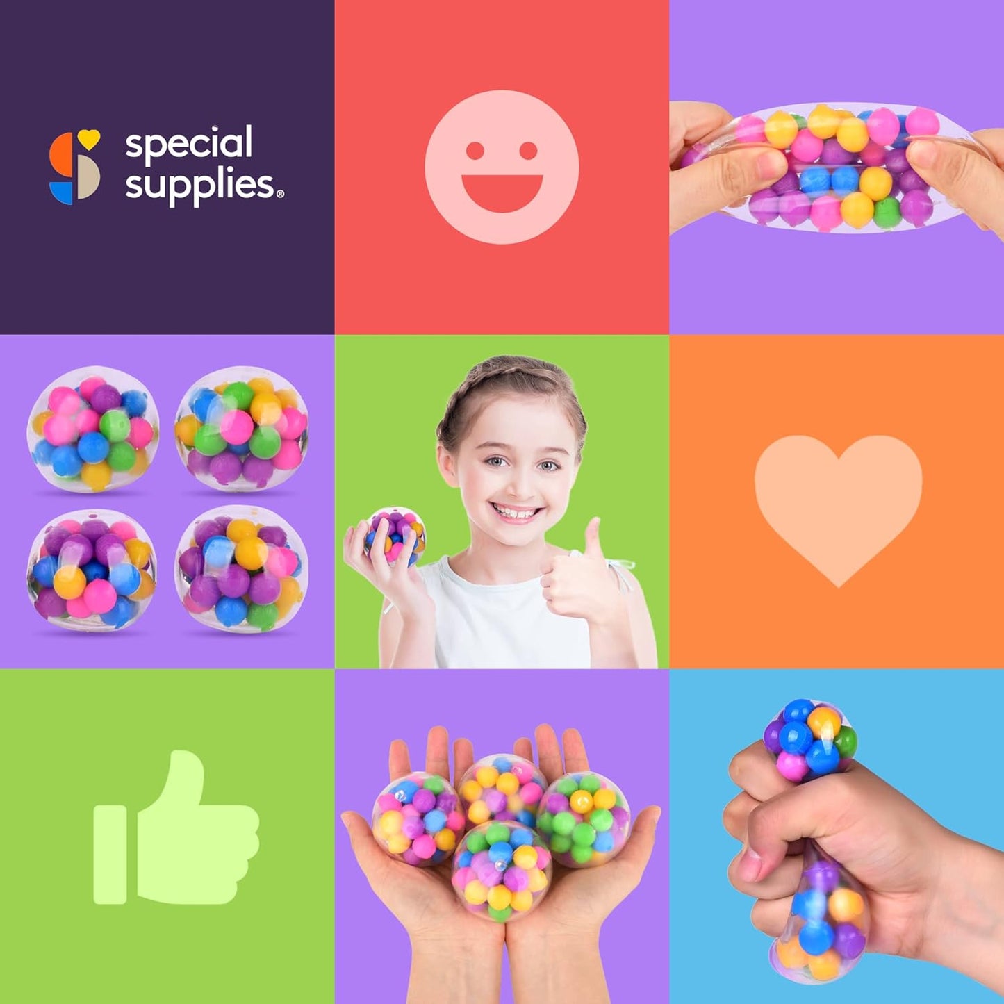 Colorful Stress Ball (4 Pack)