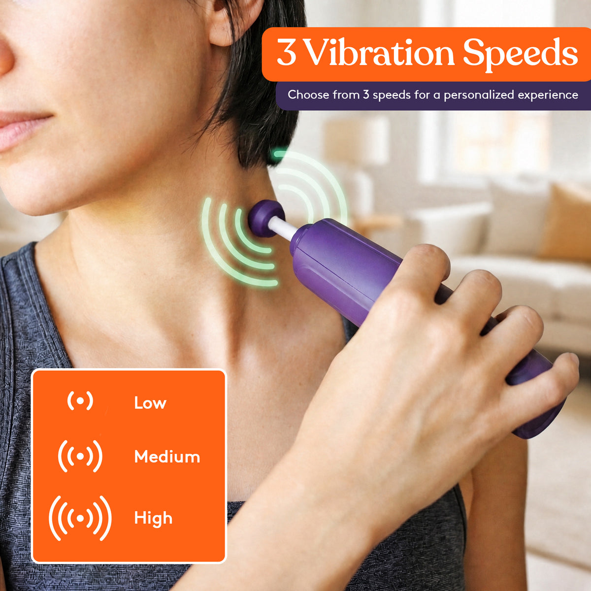 Special Supplies TheraVibe Point Massager, Rechargeable Handheld Targeted Massage- Vibration Massager with 6 Silicone Massage Tips, 3 Settings, USB Charging Cable and Travel Bag
