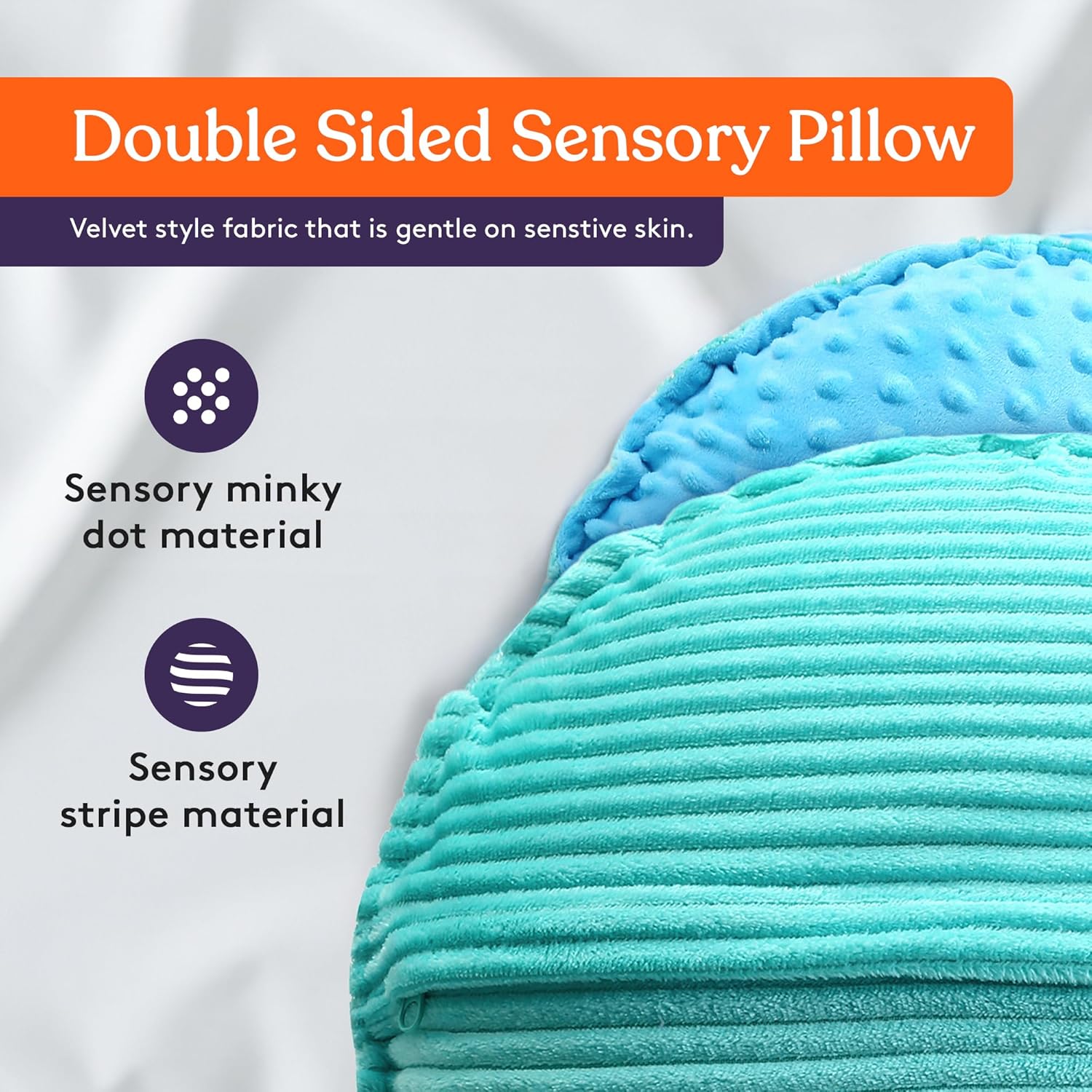 Special Supplies Vibrating Pillow Sensory Pressure Activated Calm for Kids and Adults, 14” Plush Soft Cover- Textured Therapy Stimulation Bumps, 3 Vibration Modes, Music & Voice Recording