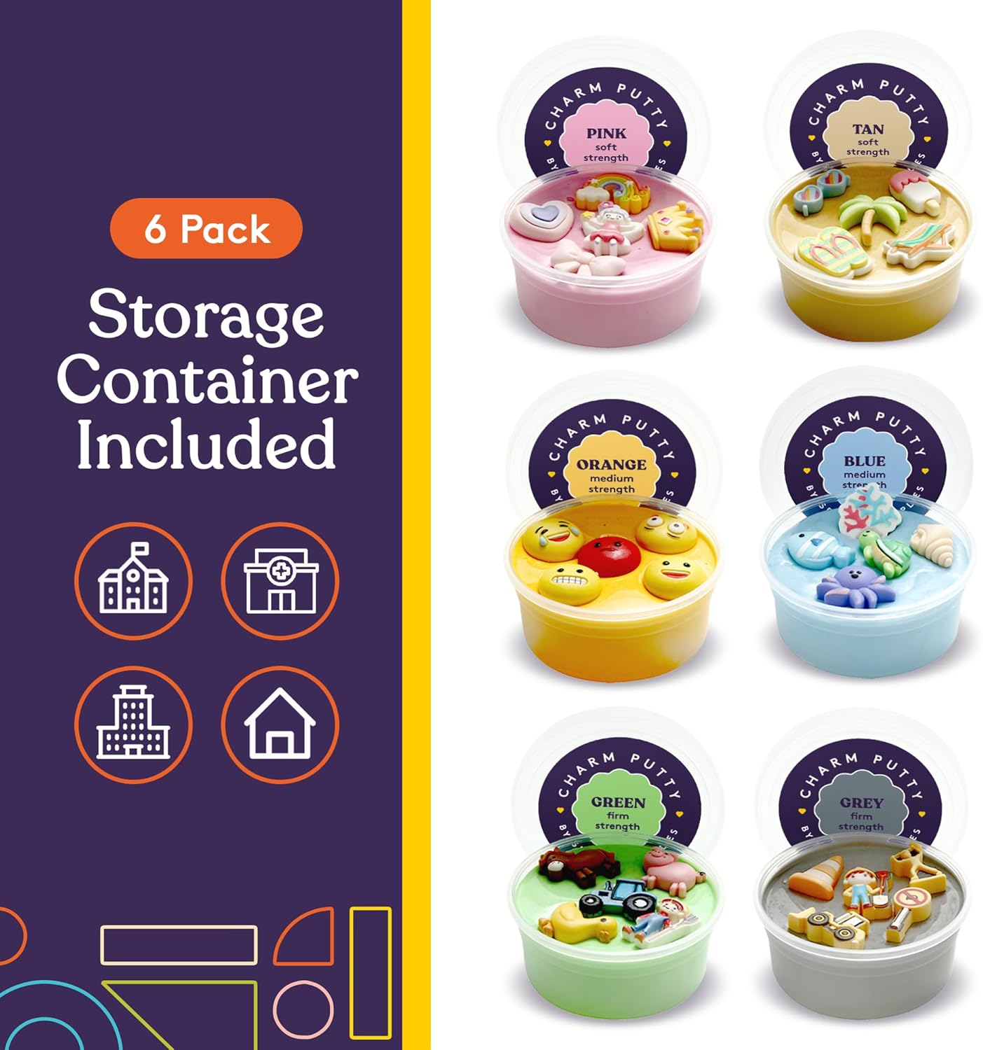 Special Supplies Sensory Therapy Putty for Kids and Adults with Cute Charms, Resistive Hand Exercise Stress Relief Therapy Putty