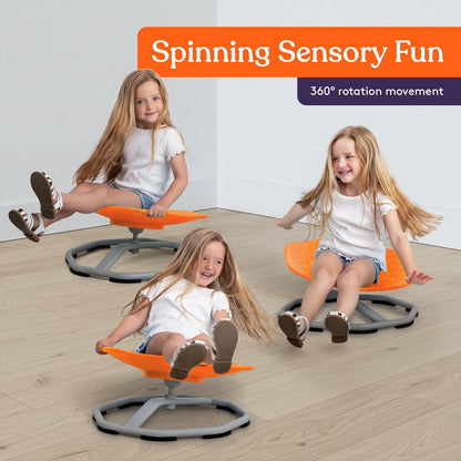 Special Supplies Sensory Spin Chair for Kids - Comfortable - Versatile Floor Chair for Playroom, Bedroom, or Nursery - Red