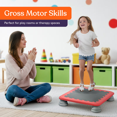 Special Supplies Kids Trampoline Rebounder Bouncing Board – Sensory Balance and Bounce Toy for Indoor and Outdoor Kids Toys - Outdoor Play Equipment