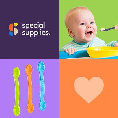 Duo Spoon 3-Pack - Blue, Orange, Green