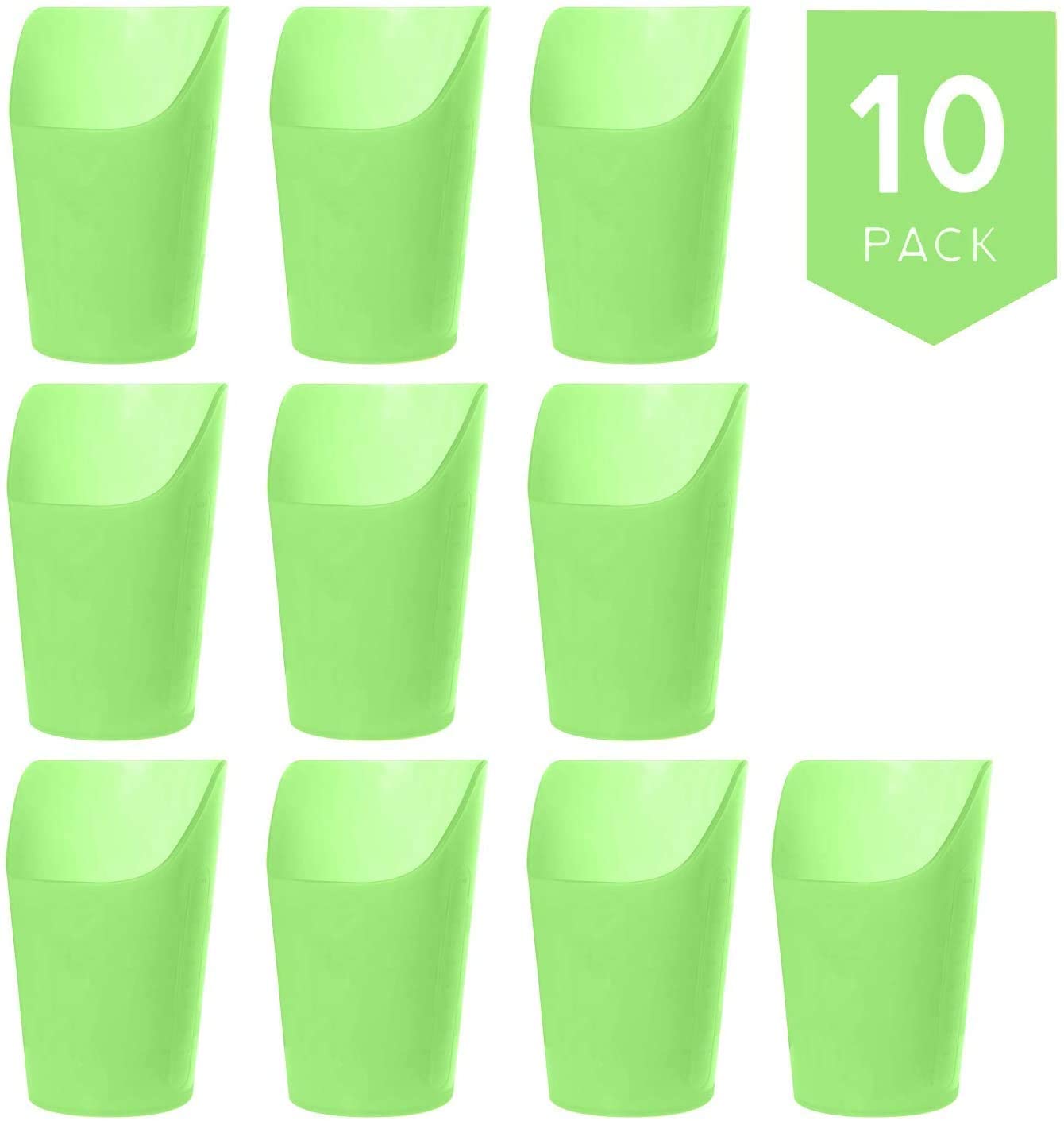 Pack of 10 Large Flexible Drinking Cups with Nose Mold Cutout