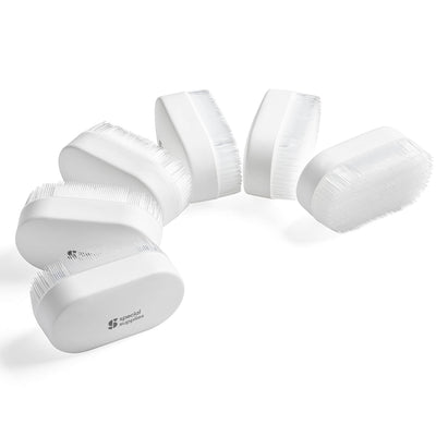 Special Supplies Sensory Brush Therapressure Therapy Brush for Occupational and Sensory Brushing, 6 Pack, White, Stimulating and Calming Tools for Kids and Adults, Soft Flexible Bristles, Latex Free