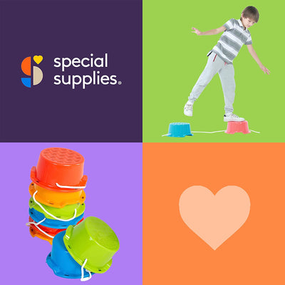 Balance Buckets Stepping Stones for Kids, 8 Pc. Set, Non-Slip Textured Surface and Slip Resistant Floor Rubber Edges