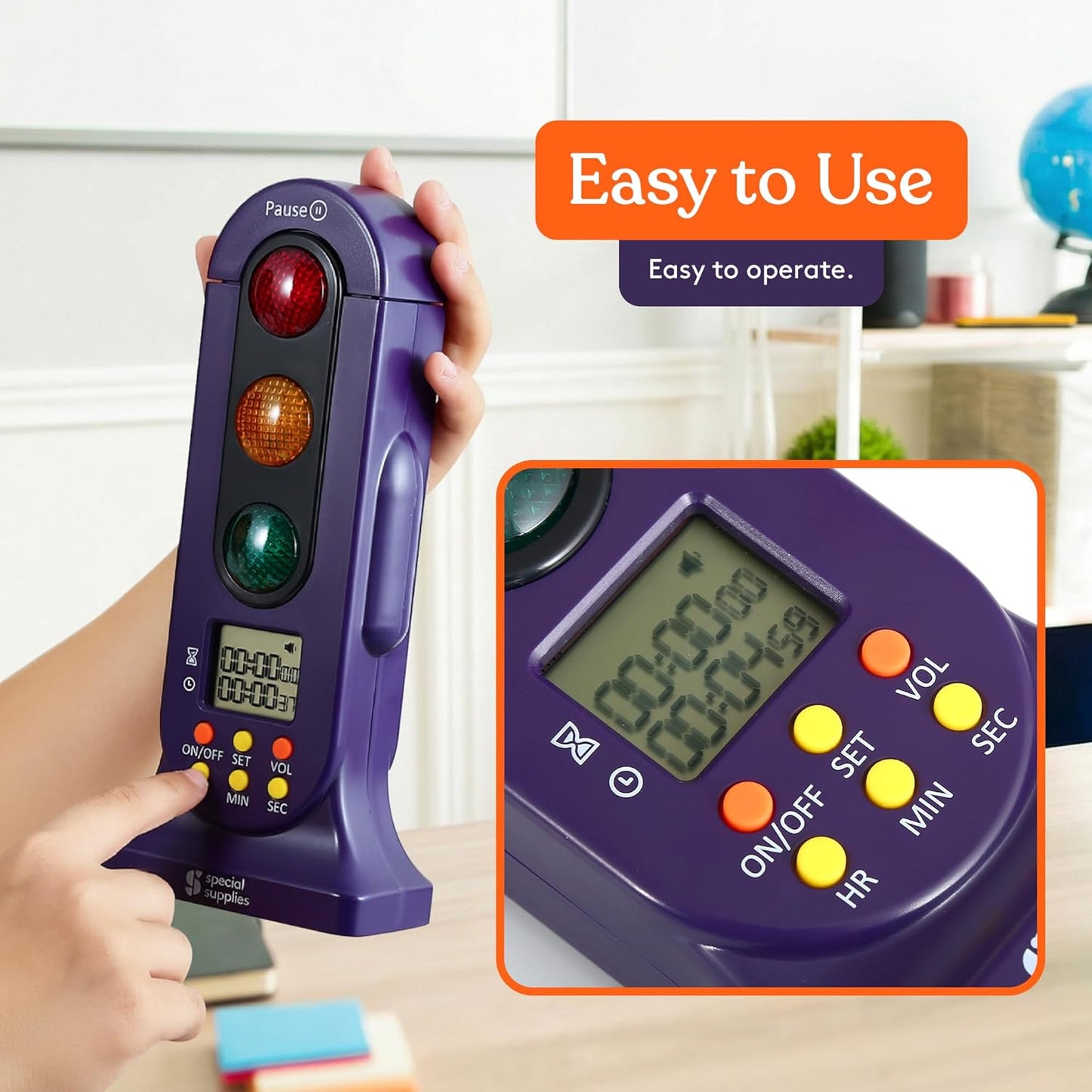 Special Supplies Stoplight Timer - Countdown - Use for Sensory Rooms, Schools, and Bedrooms