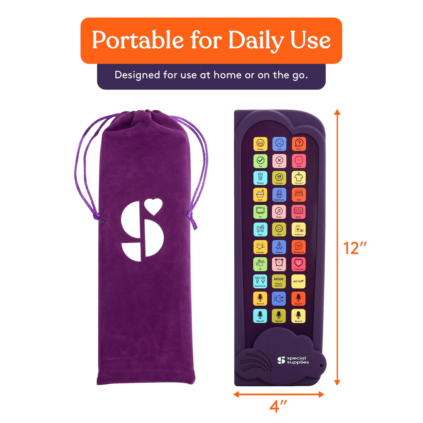 Talker Buddy AAC Communication Device for Non-Verbal Kids & Adults – Speech Therapy Aid, Recordable Talking Device, Portable AAC Device for Special Needs, Hospital, Home, School