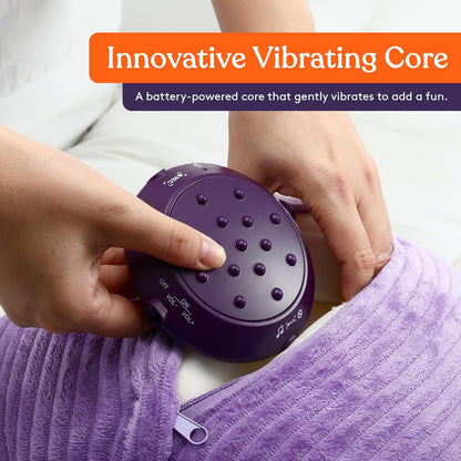 Special Supplies Vibrating Pillow Sensory Pressure Activated Calm for Kids and Adults, 14” Plush Minky Soft Cover with Textured Therapy Stimulation Bumps- 3 Vibration Modes, Music & Voice Recording