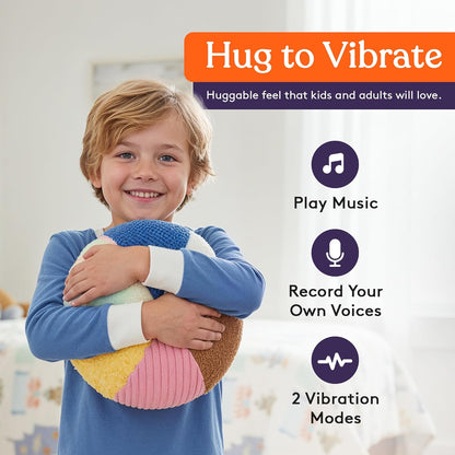 Special Supplies Vibrating Pillow Sensory Pressure Activated Calm for Kids and Adults, 14” Plush Minky Soft Cover with Textured Therapy Stimulation Bumps- 3 Vibration Modes, Music & Voice Recording