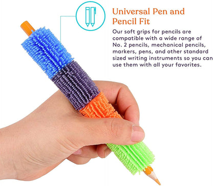 Squishy Pencil Grips for Kids and Adults - Pack of 50