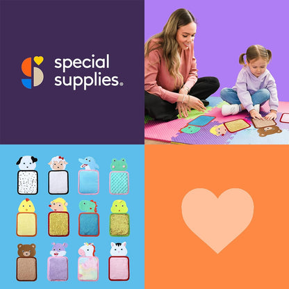 Special Supplies Sensory Zoo Animal Mats, 10 Sets, Tactile Stimulation for Kids, Supports Autistic and Processing Challenges, Calming and Stimulating Early Learning Play