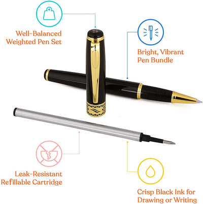 Weighted Pens for Hand Tremors, Low Dexterity, Poor Grip Strength, 3 Pack with Storage Box