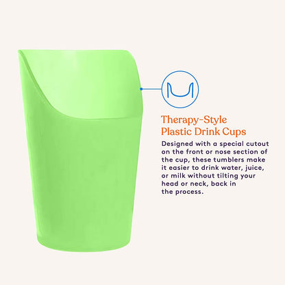 Flexible Drinking Cups with Nose Mold Cutout