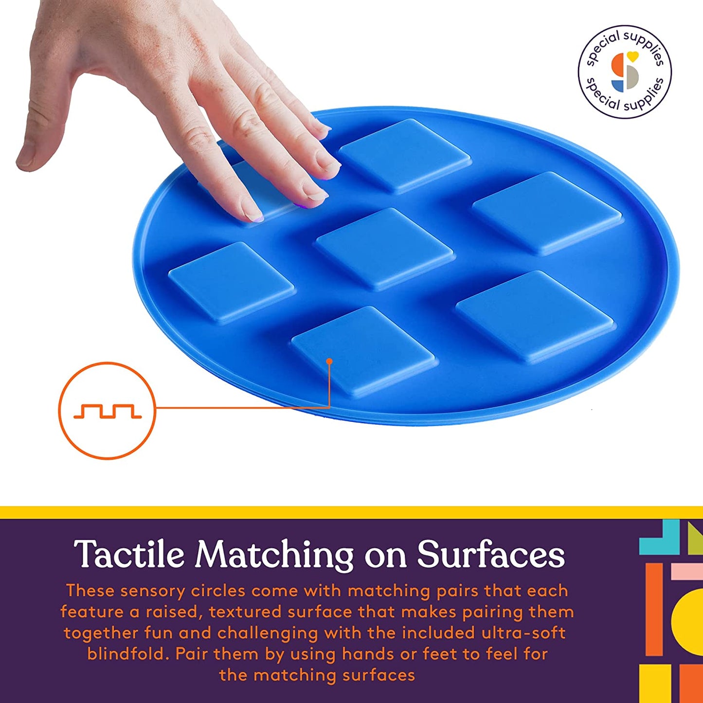 Sensory Discs Matching Game -  10 Pack - Eye Mask Included