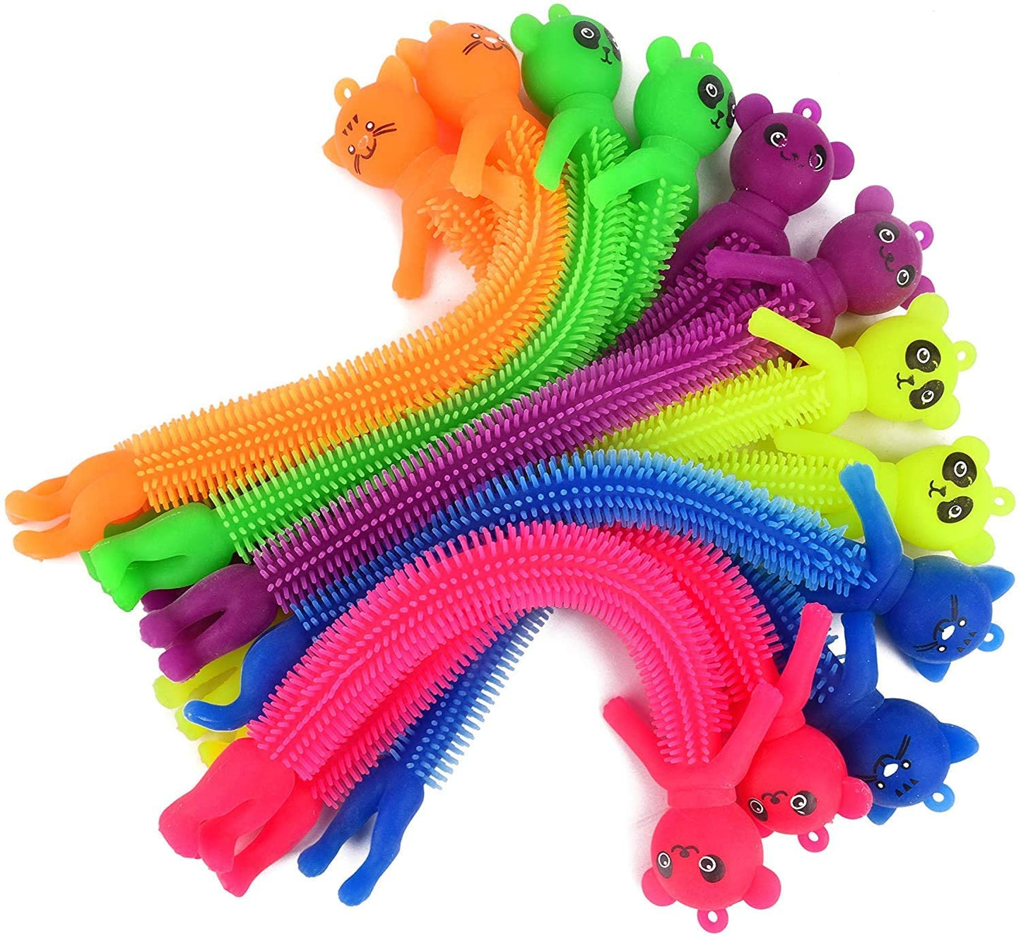 Colorful Sensory Fidget Animal Stretchy String - Set of 12