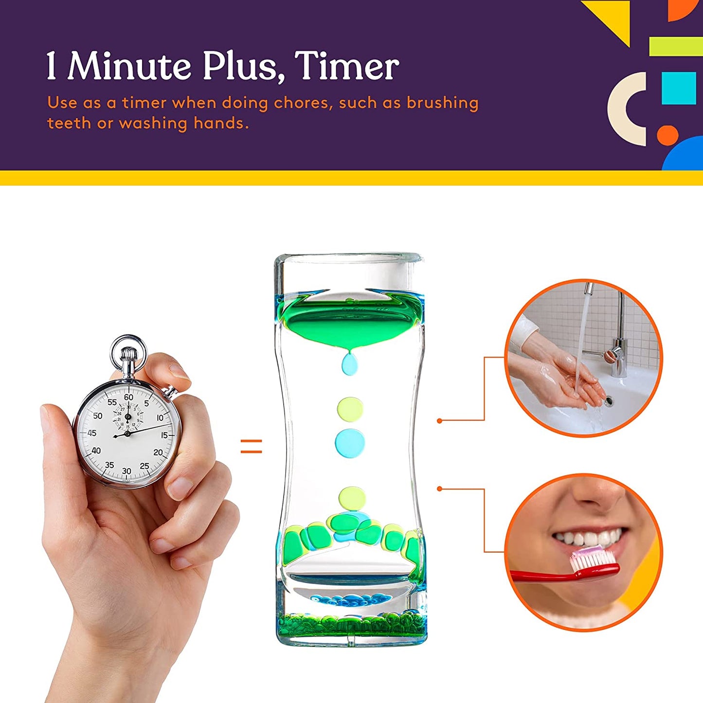 Special Supplies Liquid Motion Bubbler Toy (1-Pack) Colorful Hourglass Timer with Droplet Movement, Bedroom, Kitchen, Bathroom Sensory Play, Cool Home or Desk Decor (Green)