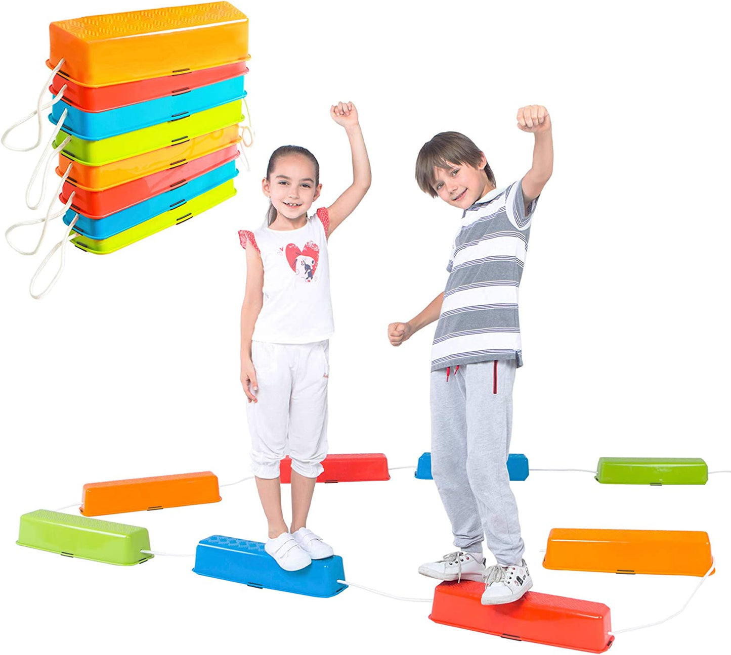 Balance Beams Stepping Stones for Kids, 8 Pc. Set