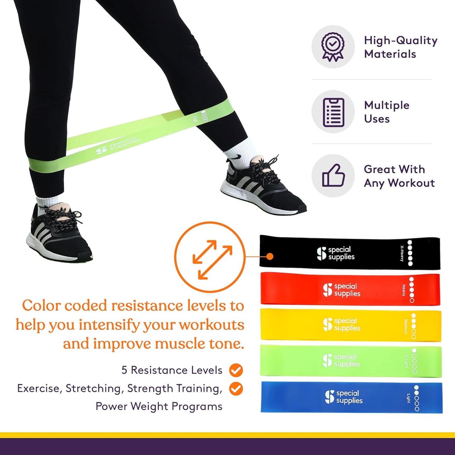 Exercise Balance Pad, Yoga Strap & Resistance Bands for Stretching, Fitness, and Physical Therapy, Home Gym and Personal Training Equipment, 7 Pc. Exercise Kit