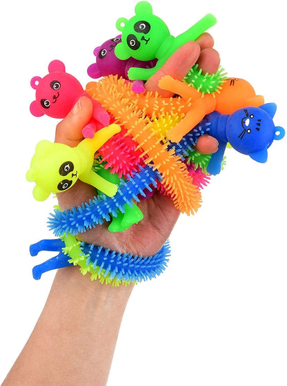 Colorful Sensory Fidget Animal Stretchy String - Set of 12