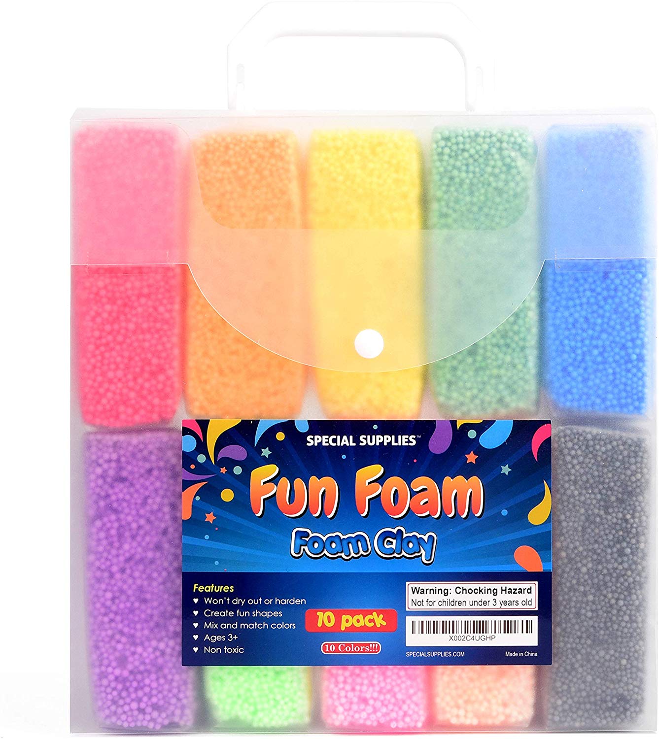 FUN FOAM Modeling Foam Beads Play Kit (10 Blocks)