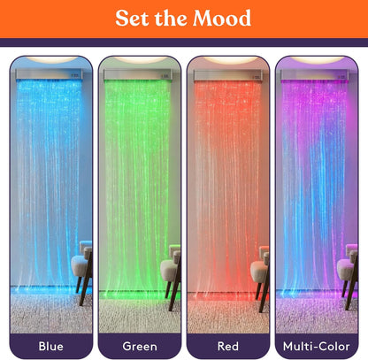 Special Supplies Fiber Optic Curtain Light Kit – Waterfall LED Curtain Lights for Kids, Children, Sensory Rooms, Bedrooms, and Home Decoration