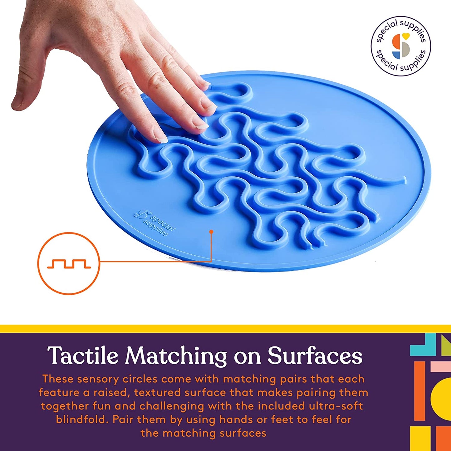 Sensory Discs Matching Game - 20 Pack - Eye Mask Included