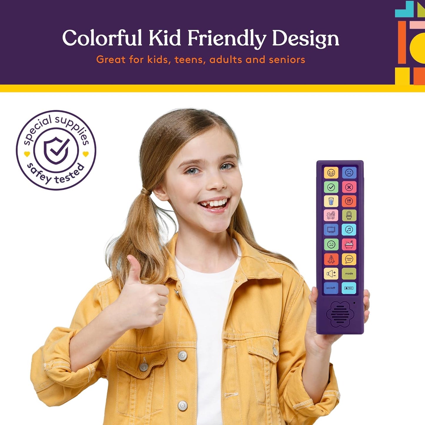 Special Supplies AAC Communication Device for Speech Therapy, Talker Buddy Communication Device for Non Verbal Kids & Adults, Autism Talking Aids for Home or School, Communication Device W/Travel Bag