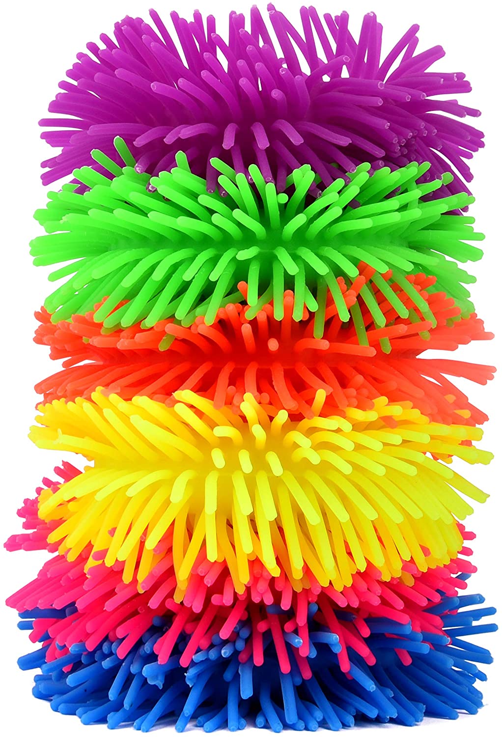 Squishy Fuzzy Band Bracelets for Kids, 6 Pack